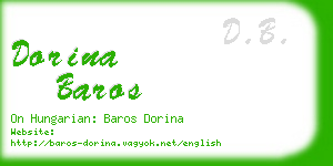 dorina baros business card